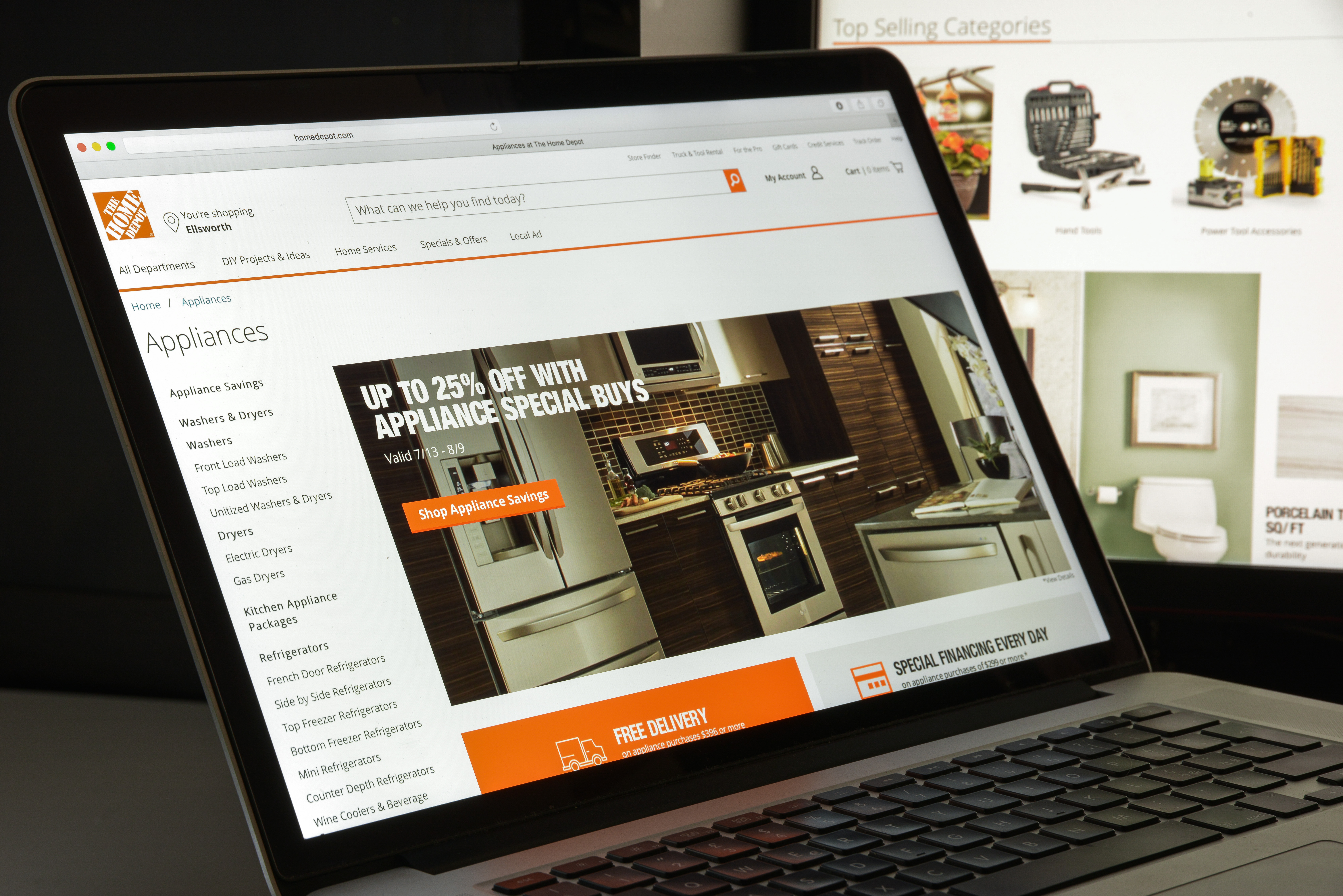 Home Depot website